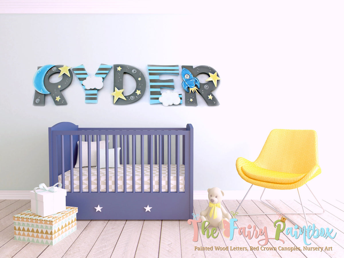 Wooden letters store for nursery wall