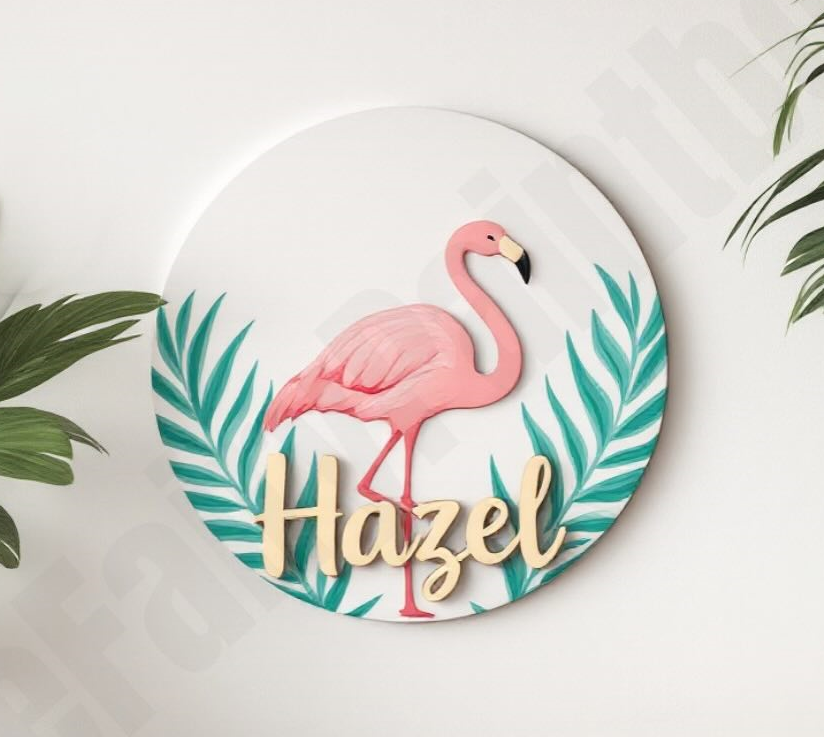 Flamingo Baby Nursery Wall Art