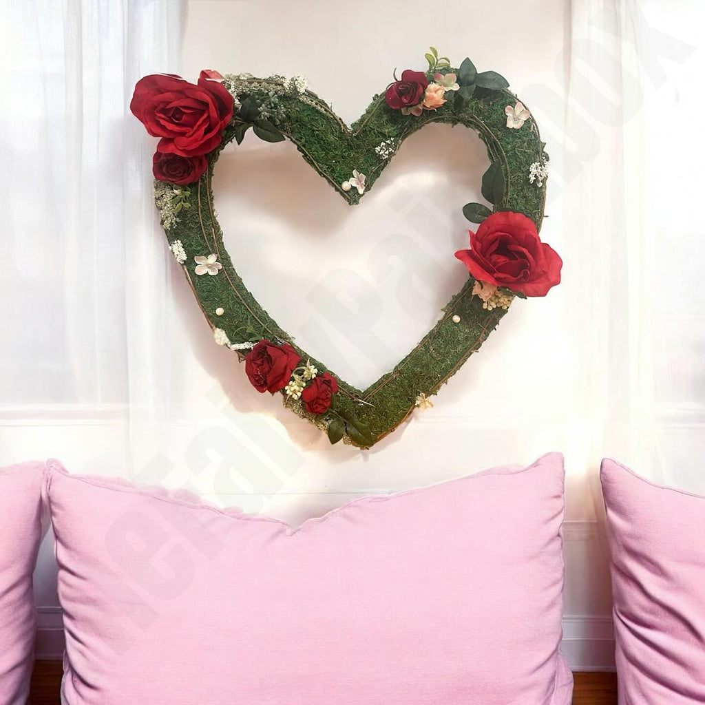 Heart shaped wreath for wall