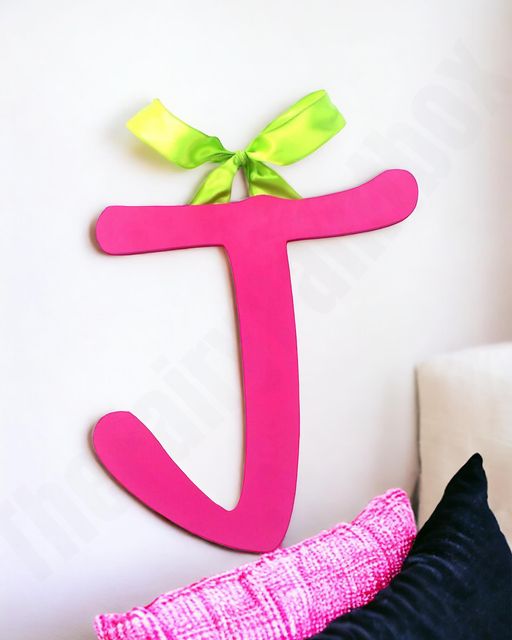 Hot Pink Monogram for Girls Bedroom Decor