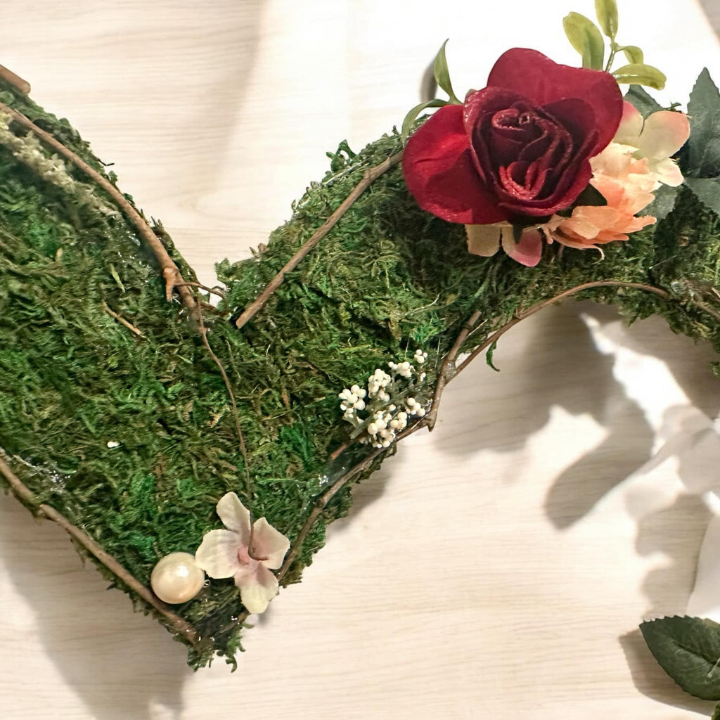 Moss Heart Wreath for Wall