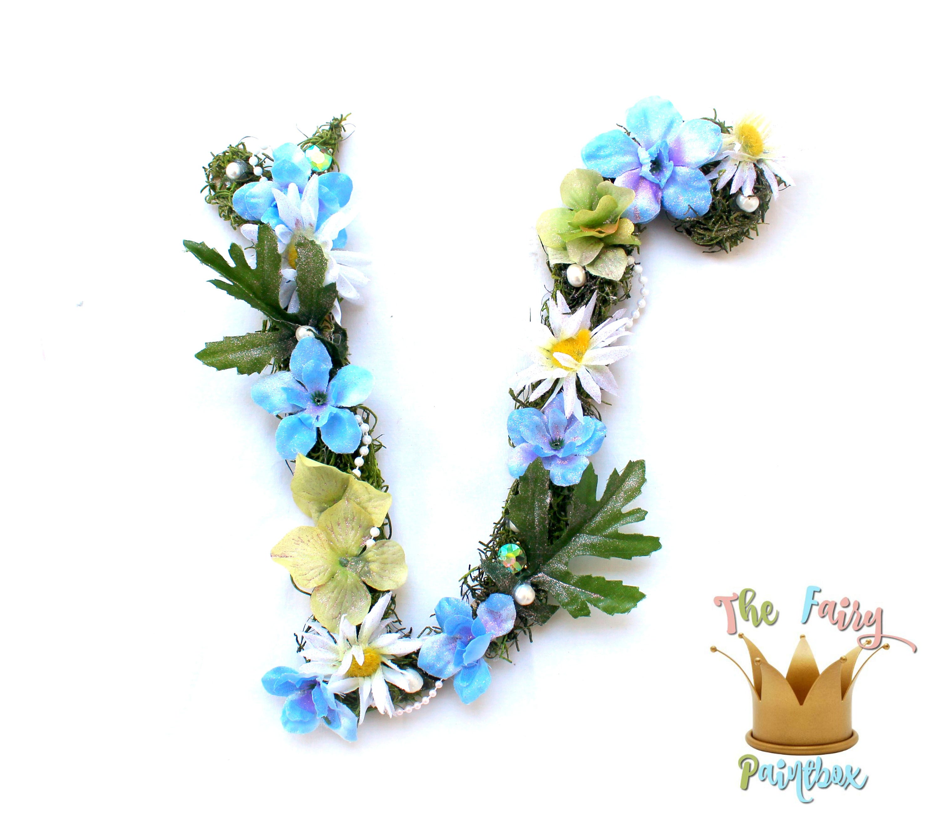 Monogram Baby Blue Floral Bow – The Little Llama co